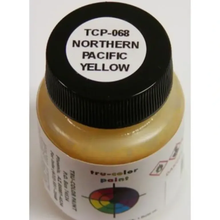 Tru-Color Paint, TCP-068, Airbrush Ready, Northern Pacific Yellow, 1 oz - Model Train Junction: Quality Parts and Art Supplies