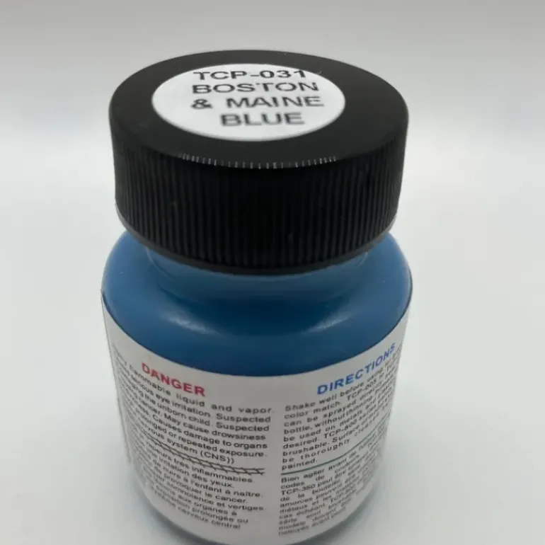 Tru-Color Paint, TCP-031, Airbrush Ready, Boston & Maine Blue, 1 oz - Model Train Junction: Quality Parts and Art Supplies
