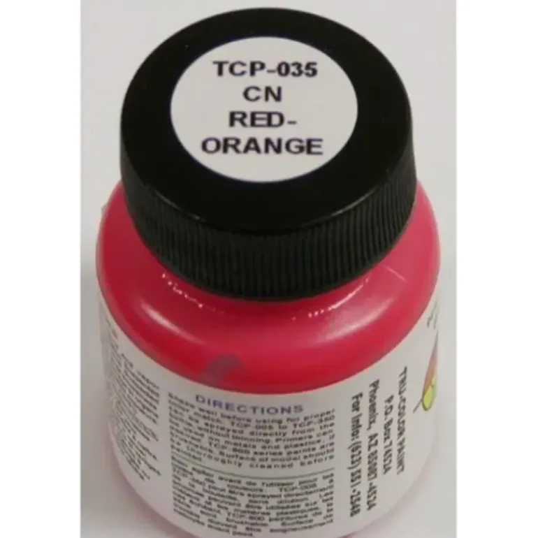 Tru-Color Paint, TCP-035, Airbrush Ready, Canadian National Red/Orange, 1 oz - Model Train Junction: Quality Parts and Art Supplies