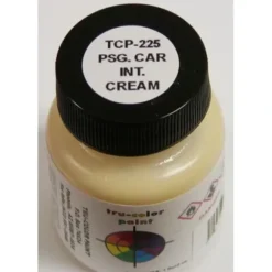 Tru-Color Paint, TCP-225, Airbrush Ready, Passenger Car Interior Cream, 1 oz - Model Train Junction: Quality Parts and Art Supplies
