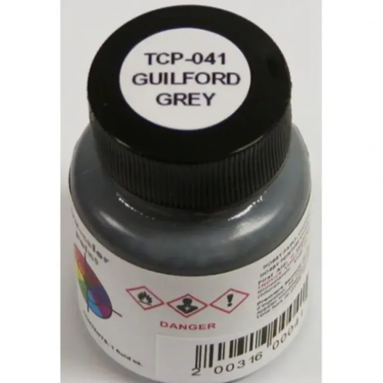 Tru-Color Paint, TCP-041, Airbrush Ready, Guilford Gray, 1 oz - Model Train Junction: Quality Parts and Art Supplies