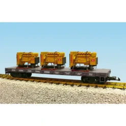 USA Trains 17503 G New York Central Bulkhead Flatcar with 3 Generator Load - Model Train Junction: Quality Parts and Art Supplies