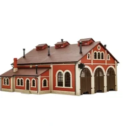 Vollmer 47609 N Three-Track Locomotive Shed Building Kit - Model Train Junction: Quality Parts and Art Supplies