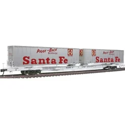 Walthers 932-41068 HO ATSF Flexi-Van Mark IV Flat Car w/Trailer #291021 LN/Box - Model Train Junction: Quality Parts and Art Supplies