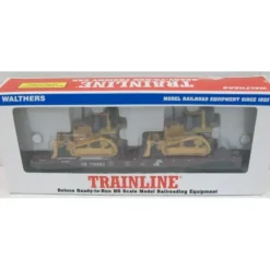 Walthers 931-755 HO Conrail 50' Flatcar w/ (2) Bulldozers - Model Train Junction: Quality Parts and Art Supplies