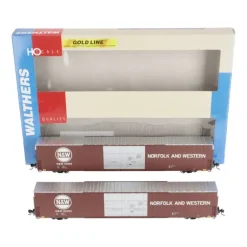 Walthers 932-235021 HO N&W Gold Line PS 86' Hi-Cube 4-Door Boxcar (Set of 2) LN/Box - Model Train Junction: Quality Parts and Art Supplies