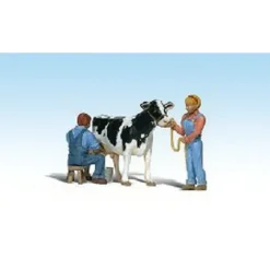 Woodland Scenics A2553 G Scenic Accents Milkin' Ol' Bessie Figures (Set of 4) - Model Train Junction: Quality Parts and Art Supplies