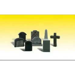 Woodland Scenics A2554 G Scenic Accents Assorted Tombstones (Set of 8) - Model Train Junction: Quality Parts and Art Supplies