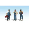 Woodland Scenics A2549 G Scenic Accents Three Train Mechanic Figures (Set of 4) - Model Train Junction: Quality Parts and Art Supplies