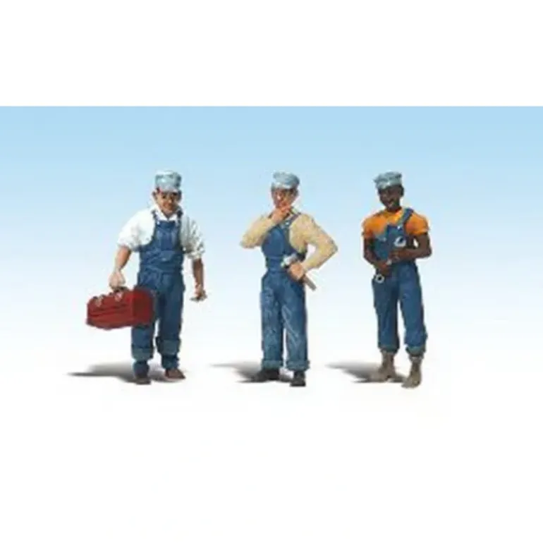 Woodland Scenics A2549 G Scenic Accents Three Train Mechanic Figures (Set of 4) - Model Train Junction: Quality Parts and Art Supplies