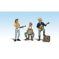 Woodland Scenics A2546 G Scenic Accents Pickin' and Grinnin' Figures (Set of 5) - Model Train Junction: Quality Parts and Art Supplies