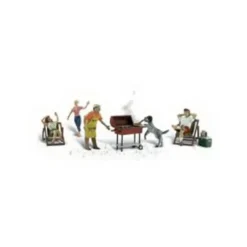 Woodland Scenics A1929 HO Family Backyard Barbeque Figures - Model Train Junction: Quality Parts and Art Supplies