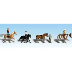 Woodland Scenics A1889 HO Horseback Riders & Horse Figures - Model Train Junction: Quality Parts and Art Supplies