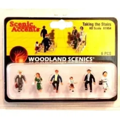 Woodland Scenics A1954 HO People Taking the Stairs Figures (Set of 6) - Model Train Junction: Quality Parts and Art Supplies