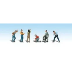 Woodland Scenics A1914 HO Scenic Accents Auto Mechanic Figures (Set of 6) - Model Train Junction: Quality Parts and Art Supplies