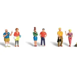 Woodland Scenics A1836 HO Scenic Accents Tourist People Figures (Set of 6) - Model Train Junction: Quality Parts and Art Supplies