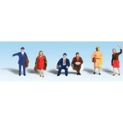 Woodland Scenics A1839 HO Scenic Accents Commuter People Figures (Set of 6) - Model Train Junction: Quality Parts and Art Supplies