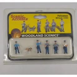 Woodland Scenics A1822 HO Scenic Accents Policemen Figures (Set of 6) - Model Train Junction: Quality Parts and Art Supplies