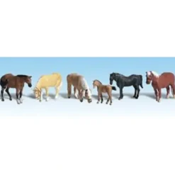 Woodland Scenics A1862 HO Scenic Accents Farm Horse Figures (Set of 6) - Model Train Junction: Quality Parts and Art Supplies