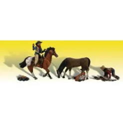 Woodland Scenics A1940 HO Scenic Accents Ridin' & Ropin' Figures (Set of 6) - Model Train Junction: Quality Parts and Art Supplies