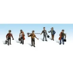 Woodland Scenics A1933 HO Scenic Accents Miner Figures (Set of 6) - Model Train Junction: Quality Parts and Art Supplies