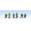 Woodland Scenics A1900 HO Scenic Accents Couples in Coat Figures (Set of 6) - Model Train Junction: Quality Parts and Art Supplies