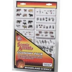 Woodland Scenics A2051 HO Scenic Accents Economy Pack - Assorted Farm Set - Model Train Junction: Quality Parts and Art Supplies