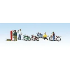 Woodland Scenics A1904 HO Scenic Accents Bicycle Buddy Figures (Set of 10) - Model Train Junction: Quality Parts and Art Supplies