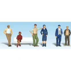Woodland Scenics A1872 HO Scenic Accents Bystander Figures (Set of 6) - Model Train Junction: Quality Parts and Art Supplies