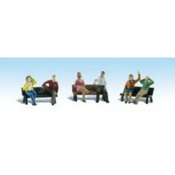 Woodland Scenics A1924 HO Seated People on Park Benches Figures (Set of 9) - Model Train Junction: Quality Parts and Art Supplies