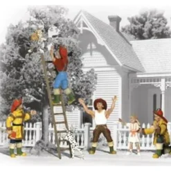 Woodland Scenics A2151 N Firemen to the Rescue Figures (Set of 8) - Model Train Junction: Quality Parts and Art Supplies