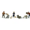 Woodland Scenics A2158 N People and Pesky Raccoons Figures (Set of 6) - Model Train Junction: Quality Parts and Art Supplies
