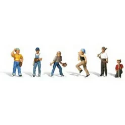 Woodland Scenics A2146 N Scale Baseball Players Figures #2 (Set of 6) - Model Train Junction: Quality Parts and Art Supplies