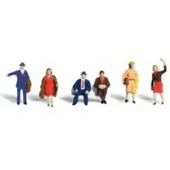 Woodland Scenics A2150 N Scenic Accents Commuter Figures (Set of 6) - Model Train Junction: Quality Parts and Art Supplies