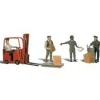 Woodland Scenics A2192 N Scenic Accents Worker Figures with Forklift (Set of 8) - Model Train Junction: Quality Parts and Art Supplies