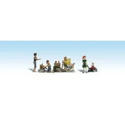 Woodland Scenics A2195 N Scenic Accents Dog Wash Figures (Set of 9) - Model Train Junction: Quality Parts and Art Supplies