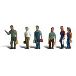 Woodland Scenics A2188 N Scenic Accents 2nd Shift Worker Figures (Set of 6) - Model Train Junction: Quality Parts and Art Supplies
