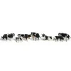 Woodland Scenics A2187 N Scenic Accents Holstein Cow Figures (Set of 11) - Model Train Junction: Quality Parts and Art Supplies