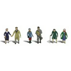 Woodland Scenics A2189 N Scenic Accents Couples in Coat Figures (Set of 6) - Model Train Junction: Quality Parts and Art Supplies