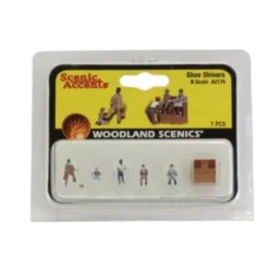 Woodland Scenics A2176 N Scenic Accents Shoe Shiner Figures (Set of 7) - Model Train Junction: Quality Parts and Art Supplies