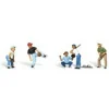 Woodland Scenics A2145 N Scenic Accents Baseball Player I Figures (Set of 6) - Model Train Junction: Quality Parts and Art Supplies