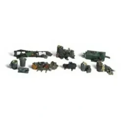 Woodland Scenics A2163 N Scenic Accents Assorted Junk (Set of 11) - Model Train Junction: Quality Parts and Art Supplies