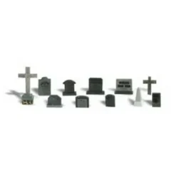 Woodland Scenics A2164 N Scenic Accents Assorted Tombstones (Set of 11) - Model Train Junction: Quality Parts and Art Supplies