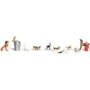 Woodland Scenics A2140 N Scenic Accents Dogs & Cats Figures (Set of 12) - Model Train Junction: Quality Parts and Art Supplies
