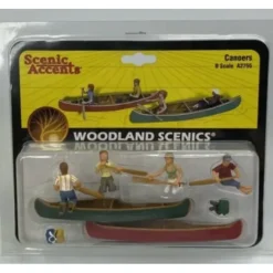 Woodland Scenics A2755 O Scale Scenic Accents Canoers (Set of 8) - Model Train Junction: Quality Parts and Art Supplies