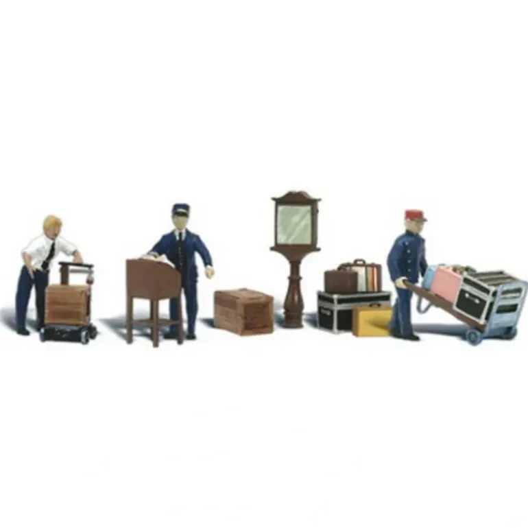 Woodland Scenics A2757 O Scenic Accents Depot Workers & Accessories (Set of 12) - Model Train Junction: Quality Parts and Art Supplies