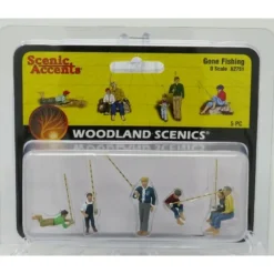 Woodland Scenics A2751 O Scenic Accents Gone Fishing Figures (Set of 5) - Model Train Junction: Quality Parts and Art Supplies