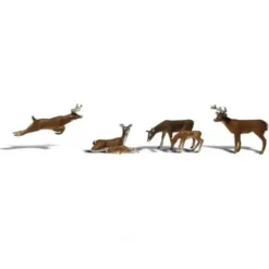 Woodland Scenics A2738 O Scenic Accents Deer Figures (Set of 6) - Model Train Junction: Quality Parts and Art Supplies