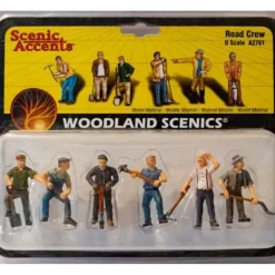 Woodland Scenics A2761 O Scenic Accents Road Crew Figures (Set of 6) - Model Train Junction: Quality Parts and Art Supplies