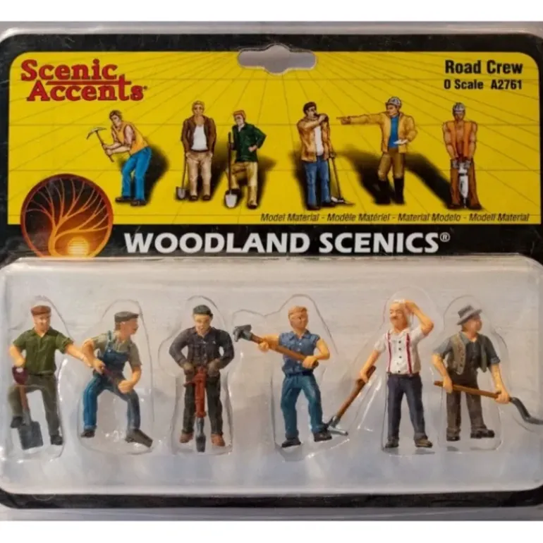 Woodland Scenics A2761 O Scenic Accents Road Crew Figures (Set of 6) - Model Train Junction: Quality Parts and Art Supplies